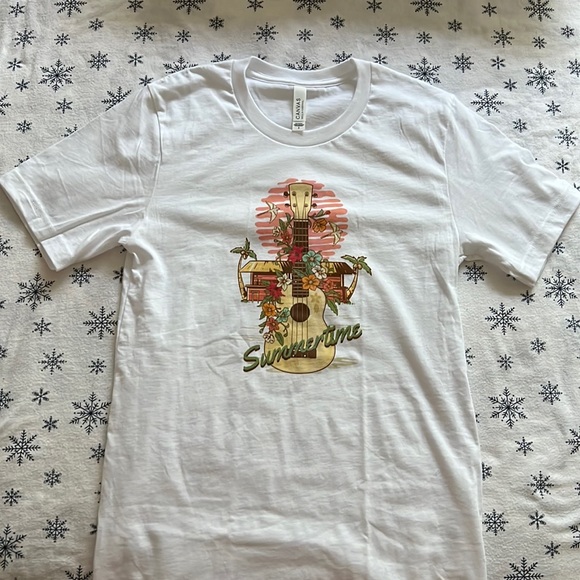 Women’s summertime summer vibes t-shirt - white - Picture 1 of 3
